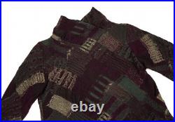JURGEN LEHL Inside out Jacquard Wool Knit Sweater Size M(K-108186)