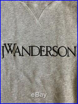 JW Anderson Logo Front Sweater Grey Size Medium