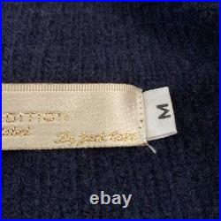 Jack Coke Shawl Collar Wool Knit Cardigan Shacket Sweater Navy Blue Rib Medium