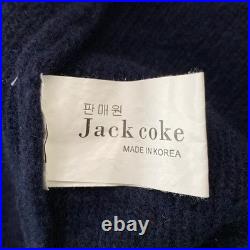 Jack Coke Shawl Collar Wool Knit Cardigan Shacket Sweater Navy Blue Rib Medium Jack Coke Shawl Collar Wool Knit Cardigan Shacket Sweater Navy Blue Rib Medium