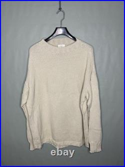 James Street Co KnitSweater Size M Ivory Oversized Linen Blend Chic