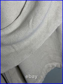 James Street Co KnitSweater Size M Ivory Oversized Linen Blend Chic