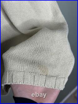 James Street Co KnitSweater Size M Ivory Oversized Linen Blend Chic