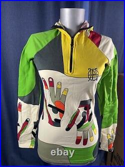 Jean Paul Gaultier RARE COLLECTORS ITEM hand print hoodie sweater top S to M