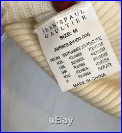 Jean paul gaultier Sweater Ivory Knit Corset Back Longsleeve Turtleneck Size M