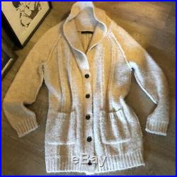 Jenni Kayne Alpaca Wool Sweater Cardigan Medium Oatmeal