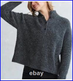 Jenni Kayne Boucle Button Pullover jumper size M RRP $325