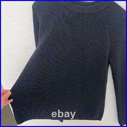 Jenni Kayne Cotton Fisherman Sweater black medium