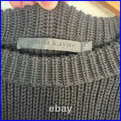 Jenni Kayne Cotton Fisherman Sweater black medium