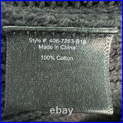 Jenni Kayne Cotton Fisherman Sweater black medium