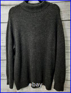 Jenni Kayne Oversized Cotton Pullover Sweater Charcoal Size M