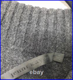 Jenni Kayne Oversized Cotton Pullover Sweater Charcoal Size M