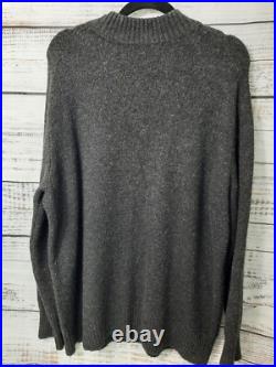 Jenni Kayne Oversized Cotton Pullover Sweater Charcoal Size M