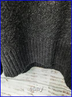 Jenni Kayne Oversized Cotton Pullover Sweater Charcoal Size M