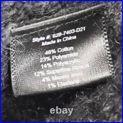 Jenni Kayne Oversized Cotton Pullover Sweater Charcoal Size M