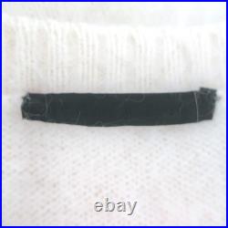 Jenni Kayne Pearl-Embellished Crewneck Sweater Cream Angora-Blend Size Medium