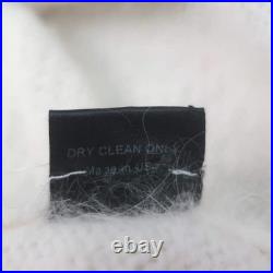 Jenni Kayne Pearl-Embellished Crewneck Sweater Cream Angora-Blend Size Medium