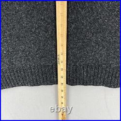 Jenni Kayne Pullover Sweater Womens Medium Gray Crew Neck Wool Cashmere Blend