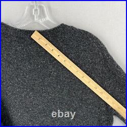 Jenni Kayne Pullover Sweater Womens Medium Gray Crew Neck Wool Cashmere Blend
