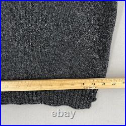 Jenni Kayne Pullover Sweater Womens Medium Gray Crew Neck Wool Cashmere Blend