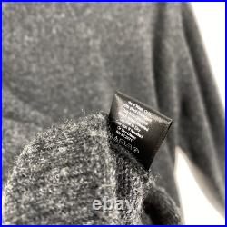 Jenni Kayne Pullover Sweater Womens Medium Gray Crew Neck Wool Cashmere Blend