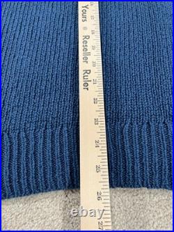 Jenni Kayne Sweater Womens Medium Blue Crew Neck Pullover Cotton Casual