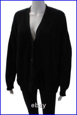 Jenni Kayne Women's Long Sleeves Open Front Cardigan Sweater Black Size S