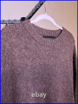 Jenni Kayne Women's Size Medium Oversized Sweater 70% Baby Alpaca 7% Wool Brown
