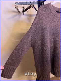 Jenni Kayne Women's Size Medium Oversized Sweater 70% Baby Alpaca 7% Wool Brown