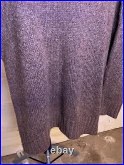 Jenni Kayne Women's Size Medium Oversized Sweater 70% Baby Alpaca 7% Wool Brown