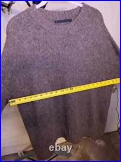 Jenni Kayne Women's Size Medium Oversized Sweater 70% Baby Alpaca 7% Wool Brown