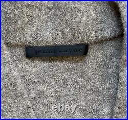 Jenni Kayne Womens Cardigan Merino Wool Yak Open Front Oatmeal Gray Size Medium