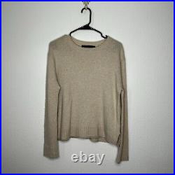 Jenni Kayne Wool Cashmere Blend Everyday Sweater in Oatmeal size M