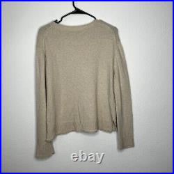 Jenni Kayne Wool Cashmere Blend Everyday Sweater in Oatmeal size M