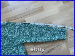 Jigsaw Wool Jumper Green Marl Speckled Chunky Crew Neck Size M