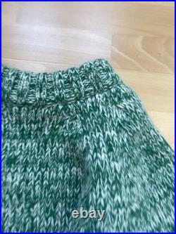 Jigsaw Wool Jumper Green Marl Speckled Chunky Crew Neck Size M