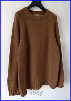 Johnston's of Elgin 100% Cashmere Raglan Sweater Jumper Vicuña Dark Camel M