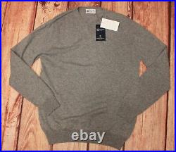 Johnstons Of Elgin 64% Cashmere Soft Jumper Sweater Pullover Round Neck Grey M