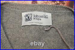 Johnstons Of Elgin 64% Cashmere Soft Jumper Sweater Pullover Round Neck Grey M