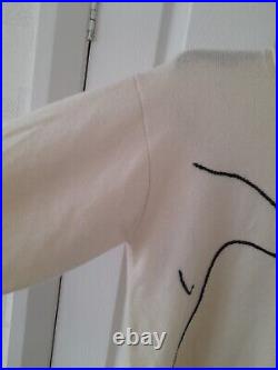 Joseph Ecru Women Long Sleeve Knitted 100% Wool Jumper Size M