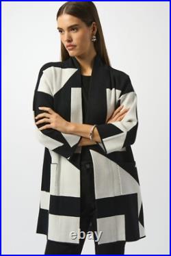 Joseph Ribkoff 253901 Jacquard Knit Colour-Block Cover-Up New AWith25Collection Joseph Ribkoff 253901 Jacquard Knit Colour-Block Cover-Up New AWith25Collection