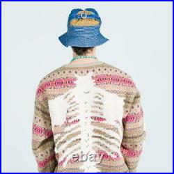 KAPITAL x Kapital Kountry 7G Wool Fair Isle Bone Skeleton Knit Sweater (Offset)