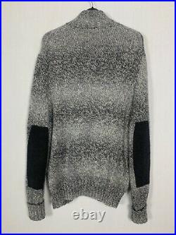 KUNA PERUVIAN Designer Men's Sz M SLIM Jumper Sweater Cardigan Alpaca Wool Warm