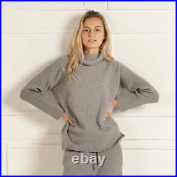 Knit Merino Turtleneck Sweater Vienna Light Gray