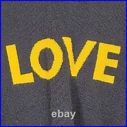 Kule Women 100% Cashmere LOVE Sweater Pullover Jumper Size M Navy Crewneck
