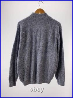 L. L. Bean Knit Sweater (Thick), Medium, Cotton, Blue, Solid Color