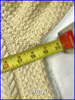 LL Bean Signature Cotton Fisherman Sweater Short Cardigan Womens Medium Petite