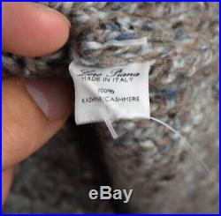 LORO PIANA 100% Cashmere Turtleneck Speckled Thick Knit Sweater 50 Men's Medium