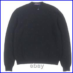 LOUIS VUITTON sweater black wool mens M RM241