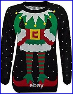 Ladies Womens Girls Xmas Christmas Novelty Jumper Sweater Rudolph Top Plus 8-24